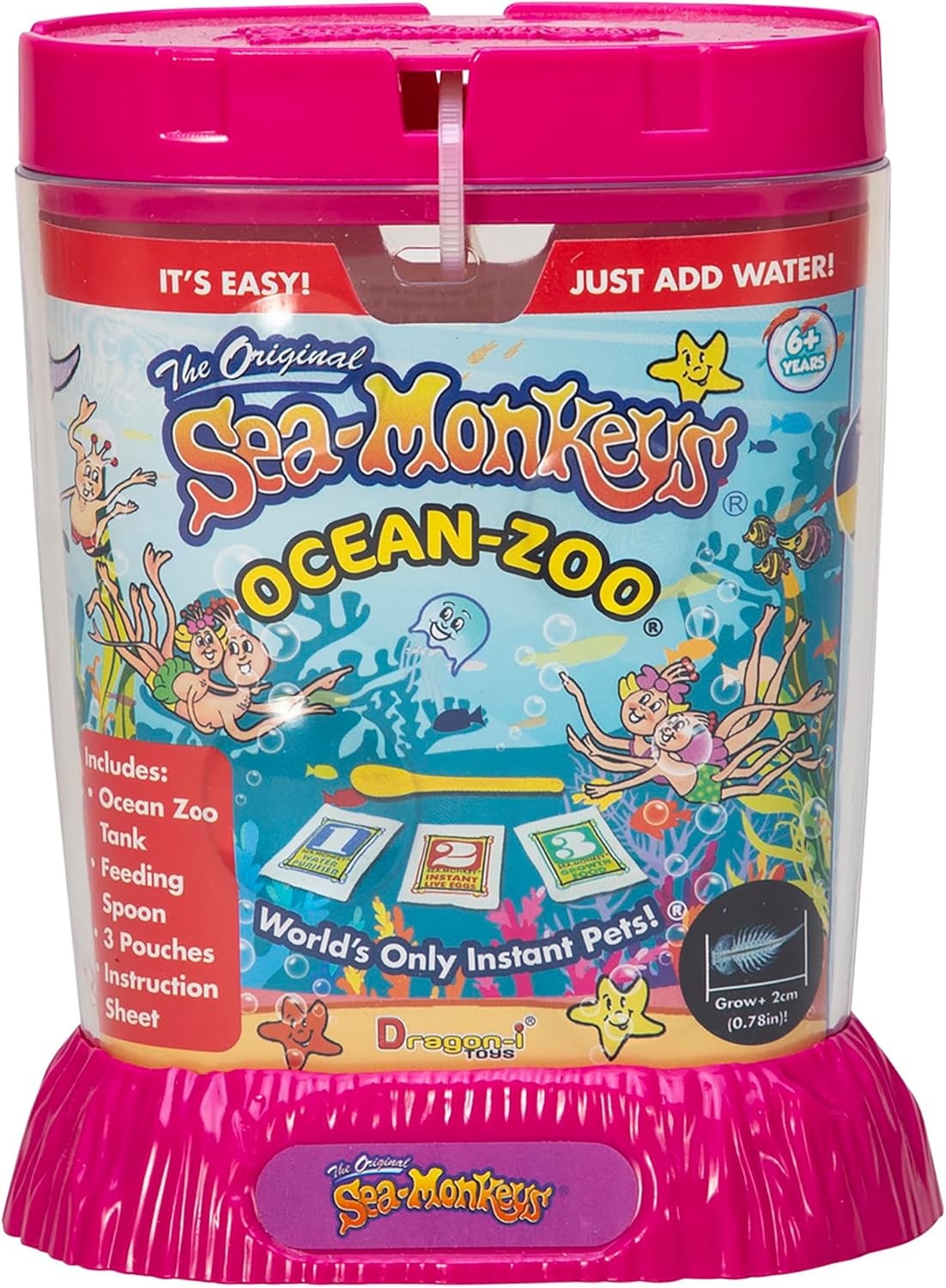 image:imageSeaMonkey Ocean Zoo Surprise Assorted Color 57 Aquarium Worlds Only Instant Pet Tiny Brine Shrimp Growth Set Educational Kit Kids Ages 6
