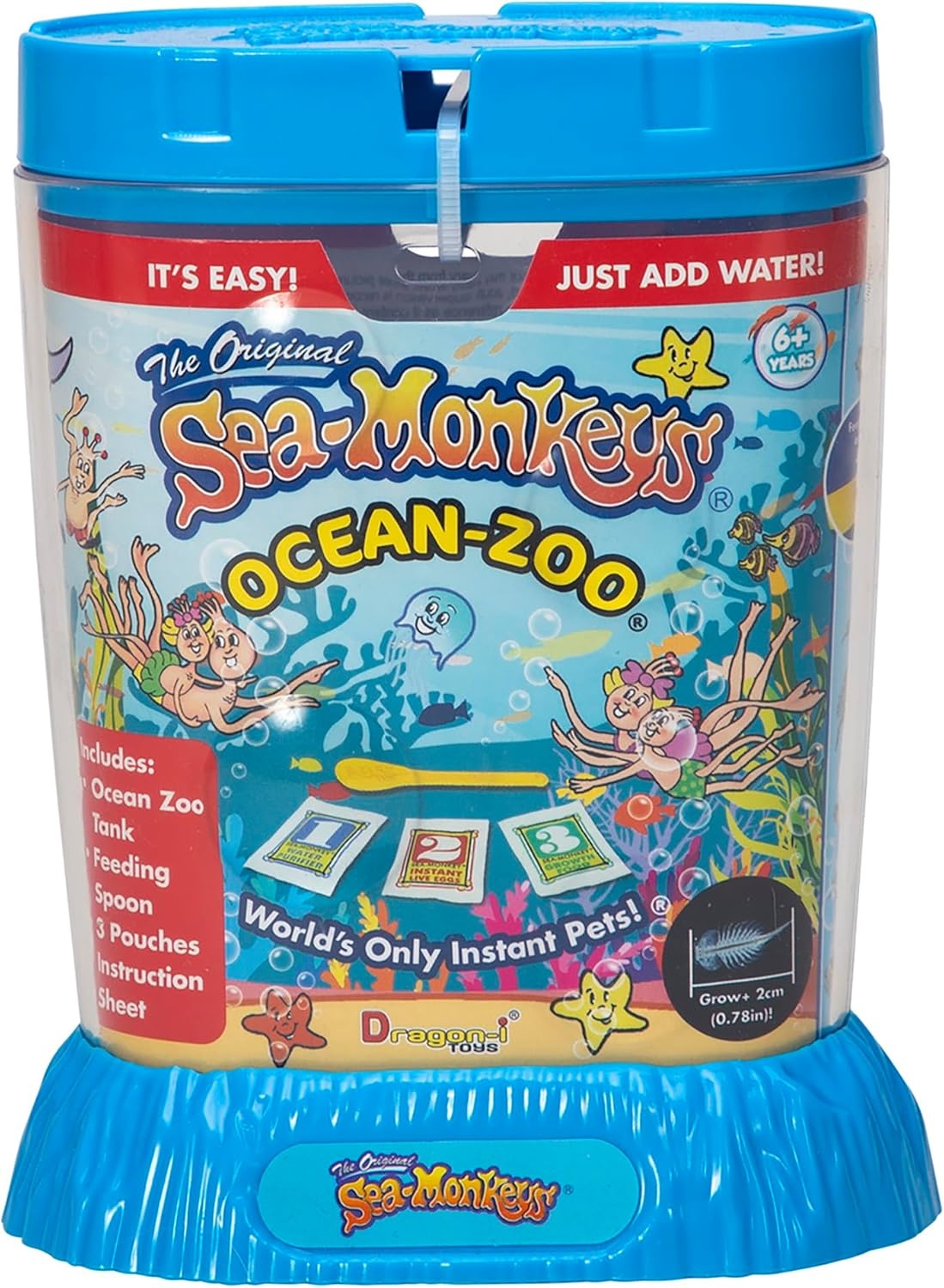 image:imageSeaMonkey Ocean Zoo Surprise Assorted Color 57 Aquarium Worlds Only Instant Pet Tiny Brine Shrimp Growth Set Educational Kit Kids Ages 6