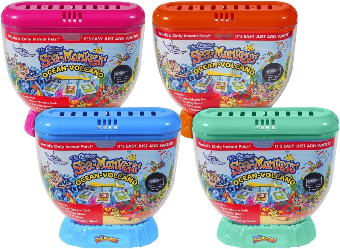image:imageSeaMonkeys Ocean Volcano Worlds Only Instant Pets Assorted Colors Ages 6 Pack of 1
