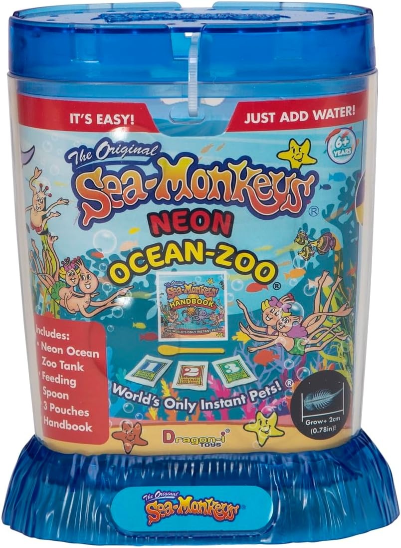 image:imageSeaMonkeys Ocean Zoo Neon Worlds Only Instant Pets Assorted Colors Ages 6 Pack of 1Small