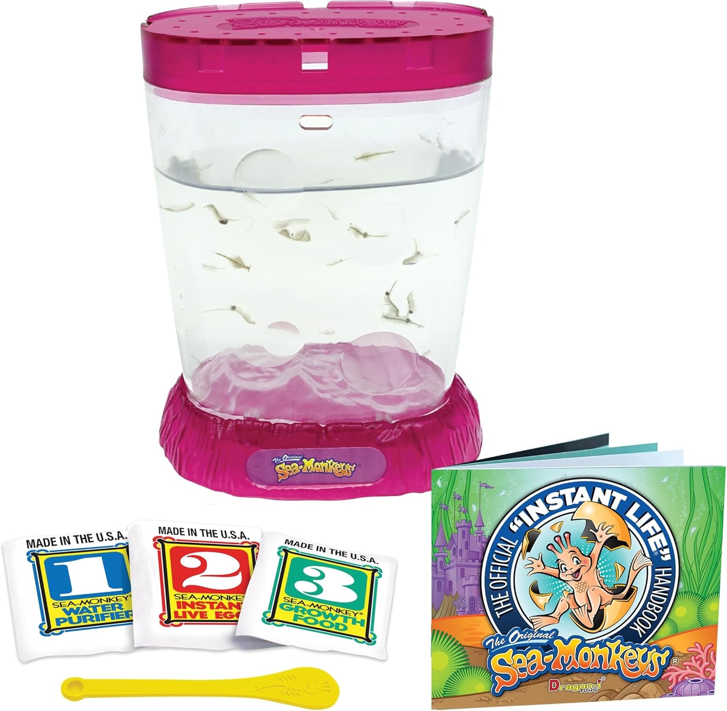 image:imageSeaMonkeys Ocean Zoo Neon Worlds Only Instant Pets Assorted Colors Ages 6 Pack of 1Small