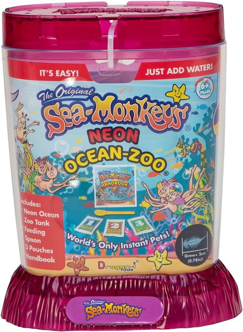 image:imageSeaMonkeys Ocean Zoo Neon Worlds Only Instant Pets Assorted Colors Ages 6 Pack of 1Small