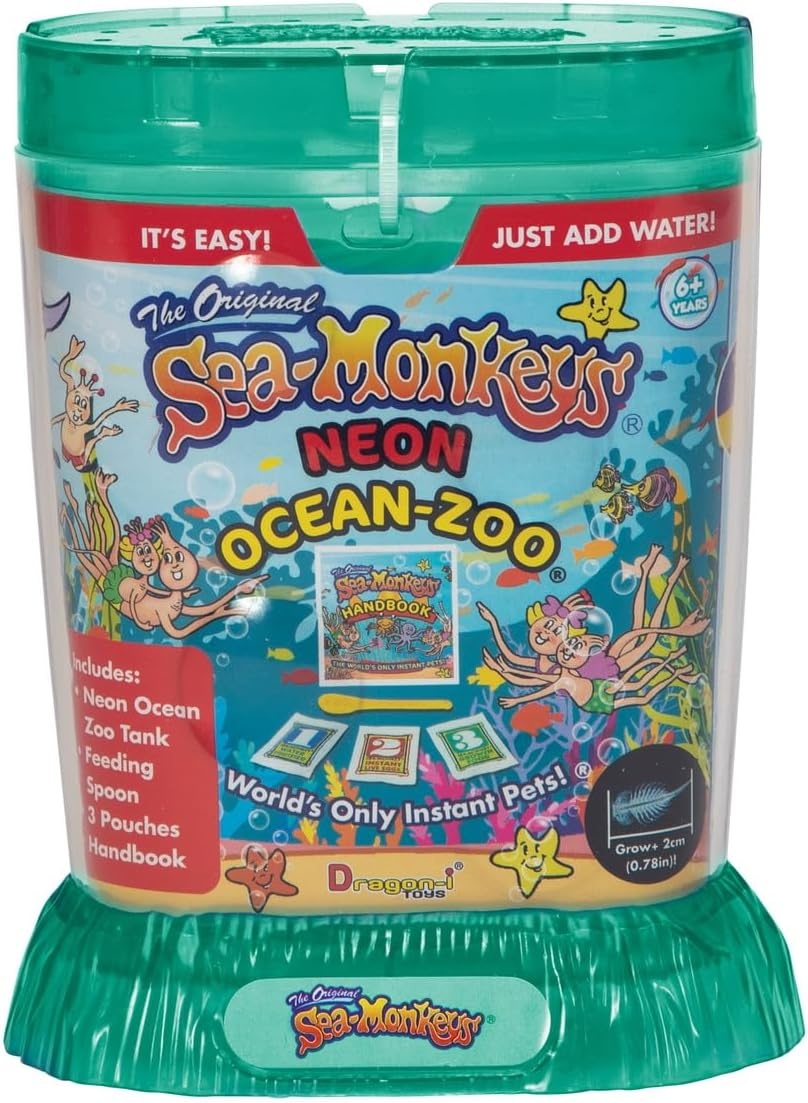 image:imageSeaMonkeys Ocean Zoo Neon Worlds Only Instant Pets Assorted Colors Ages 6 Pack of 1Small