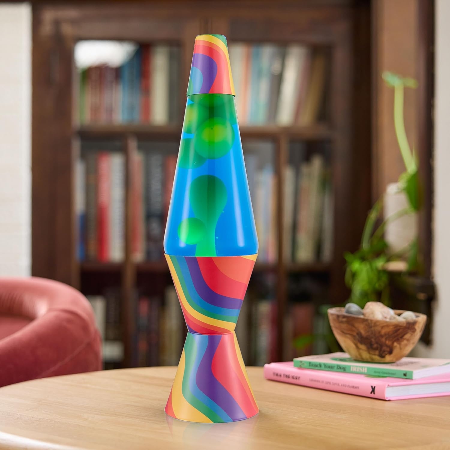 image:imageThe Original Lava Lamp 145 Aurora Borealis Classic Liquid Motion Lamp Purple Wax and Blue Liquid Item 2047 Amazon Exclusive145 Inch