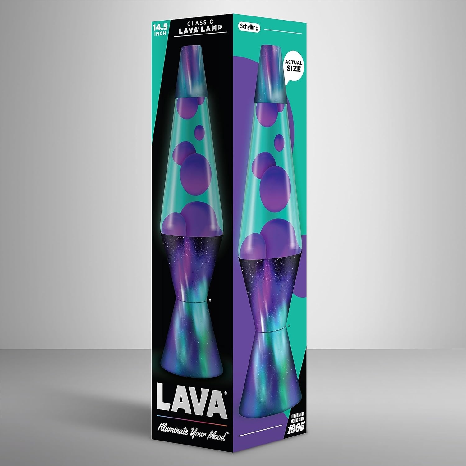 image:imageThe Original Lava Lamp 145 Aurora Borealis Classic Liquid Motion Lamp Purple Wax and Blue Liquid Item 2047 Amazon Exclusive145 Inch