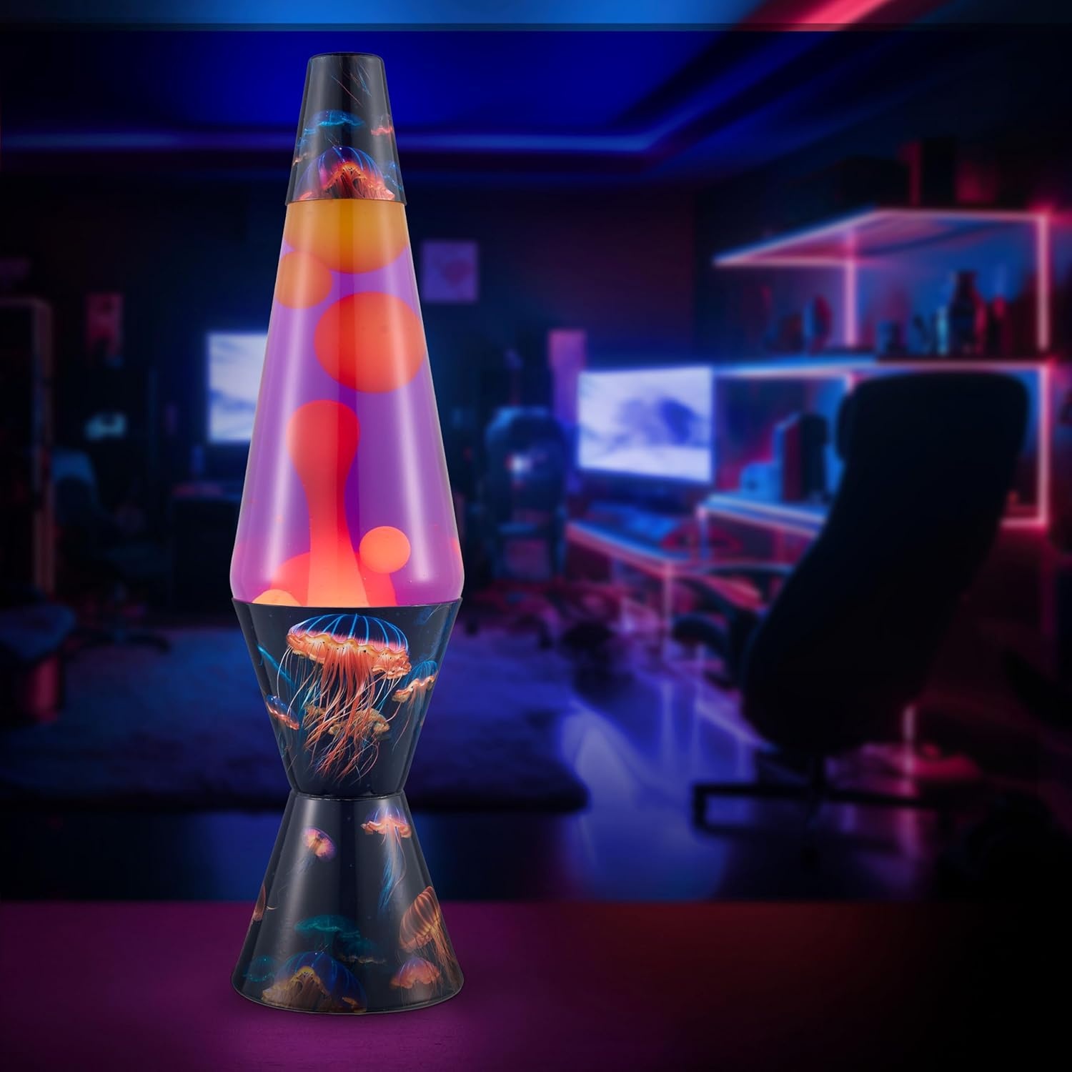 image:imageThe Original Lava Lamp 145 Aurora Borealis Classic Liquid Motion Lamp Purple Wax and Blue Liquid Item 2047 Amazon Exclusive145 Inch