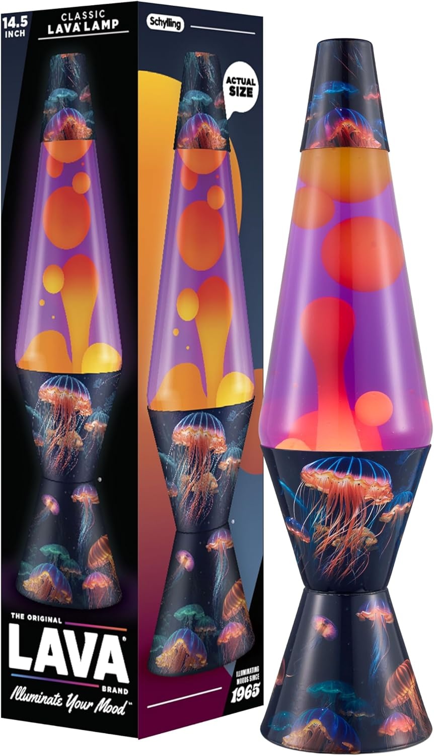 image:imageThe Original Lava Lamp 145 Aurora Borealis Classic Liquid Motion Lamp Purple Wax and Blue Liquid Item 2047 Amazon Exclusive145 Inch