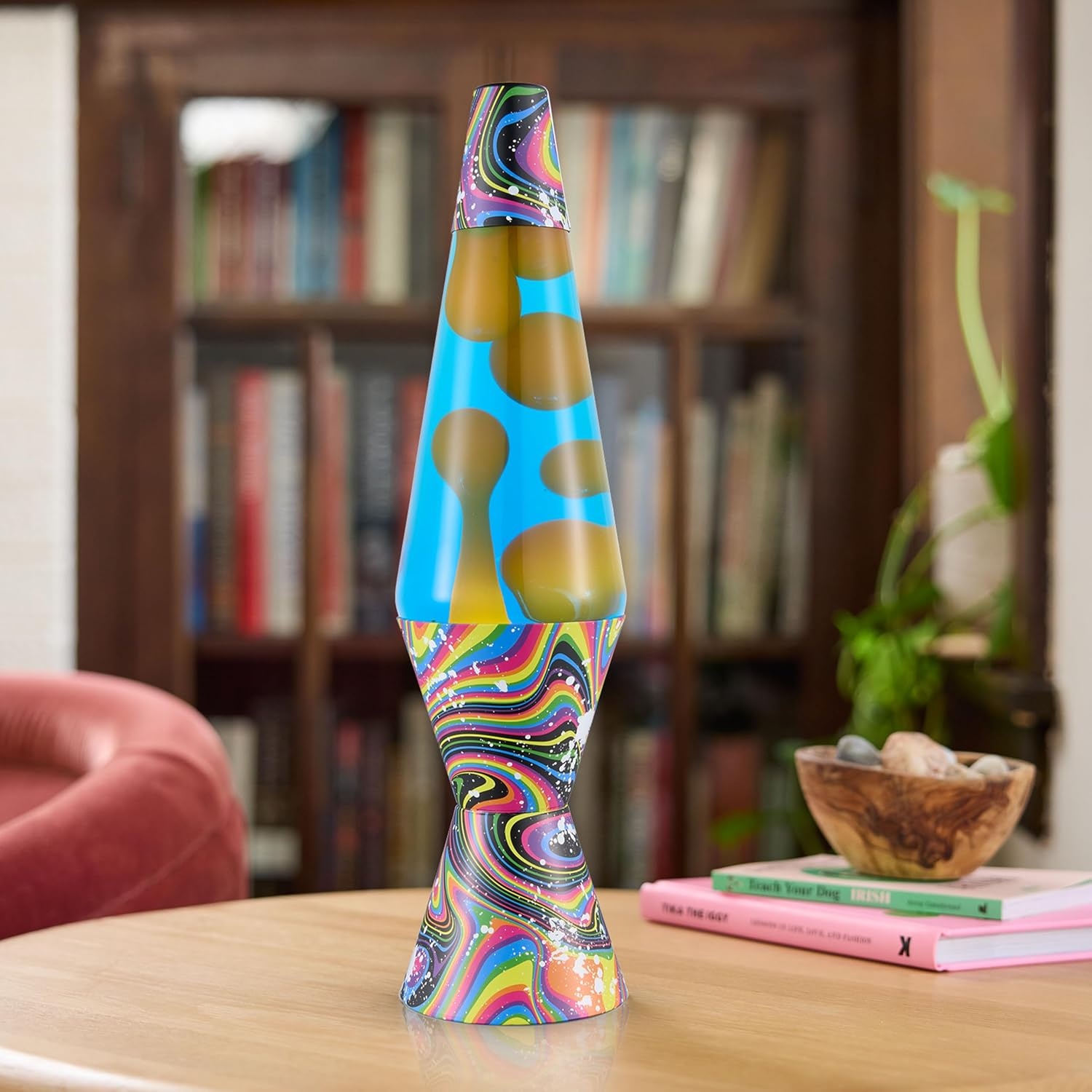 image:imageThe Original Lava Lamp 145 Aurora Borealis Classic Liquid Motion Lamp Purple Wax and Blue Liquid Item 2047 Amazon Exclusive145 Inch