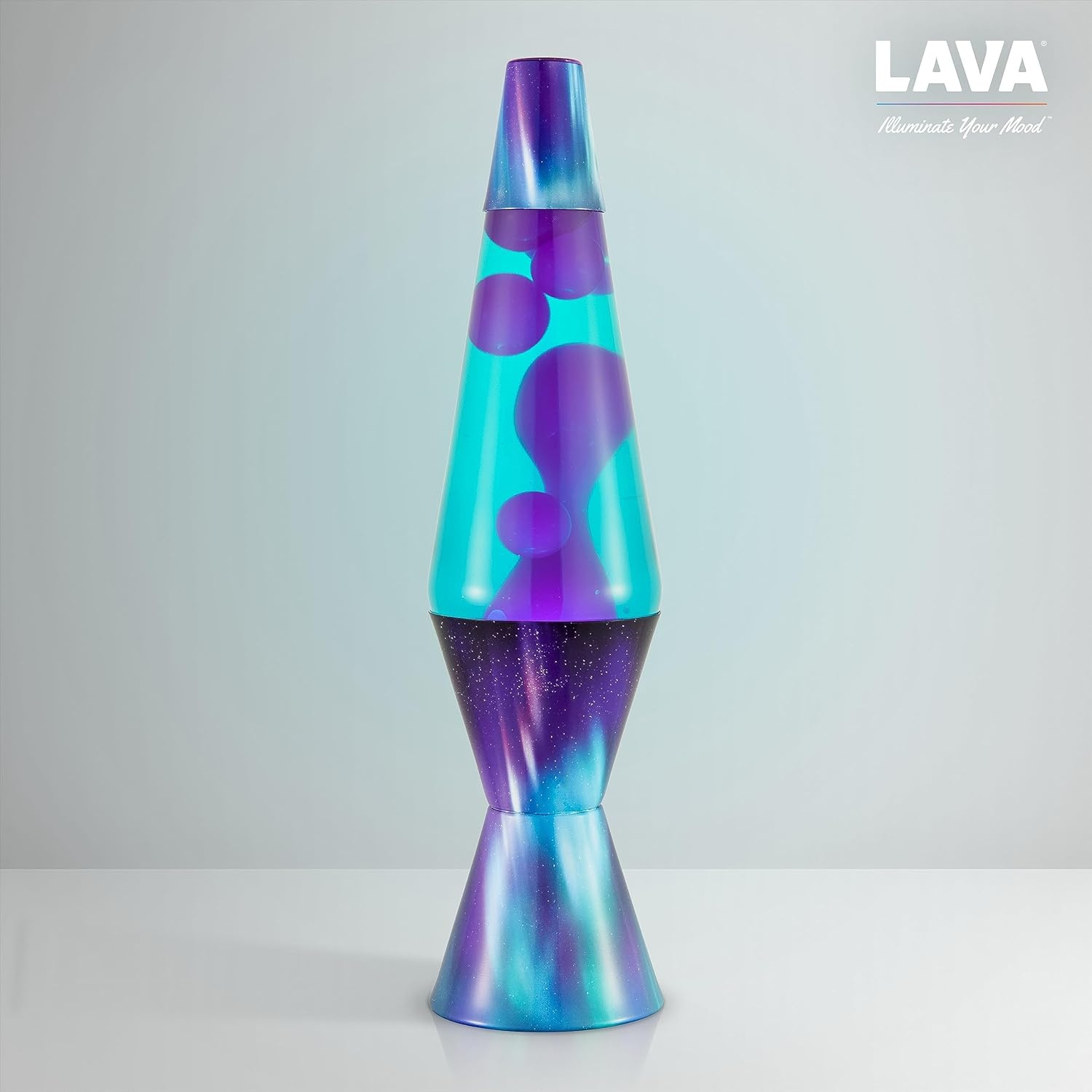 image:imageThe Original Lava Lamp 145 Aurora Borealis Classic Liquid Motion Lamp Purple Wax and Blue Liquid Item 2047 Amazon Exclusive145 Inch Pack of 4