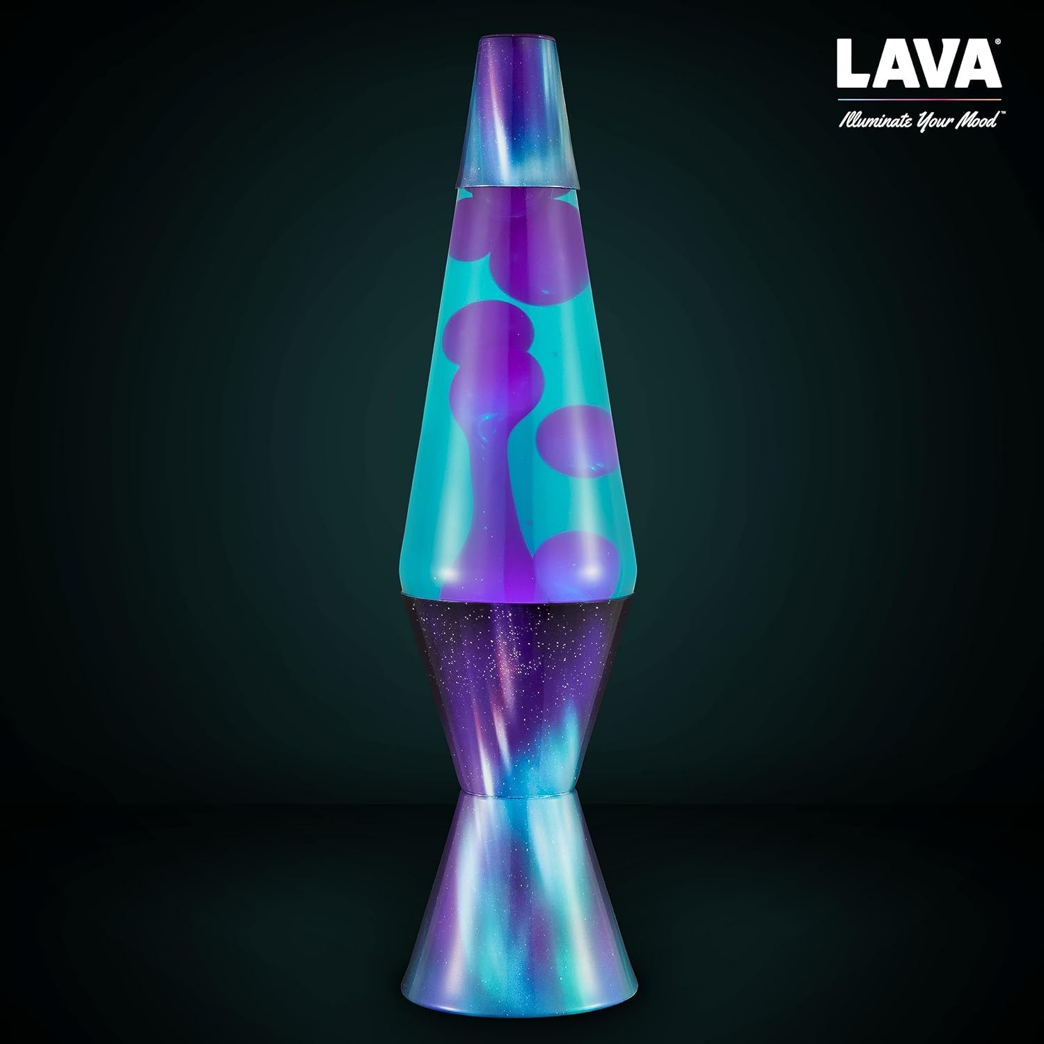 image:imageThe Original Lava Lamp 145 Aurora Borealis Classic Liquid Motion Lamp Purple Wax and Blue Liquid Item 2047 Amazon Exclusive145 Inch Pack of 4