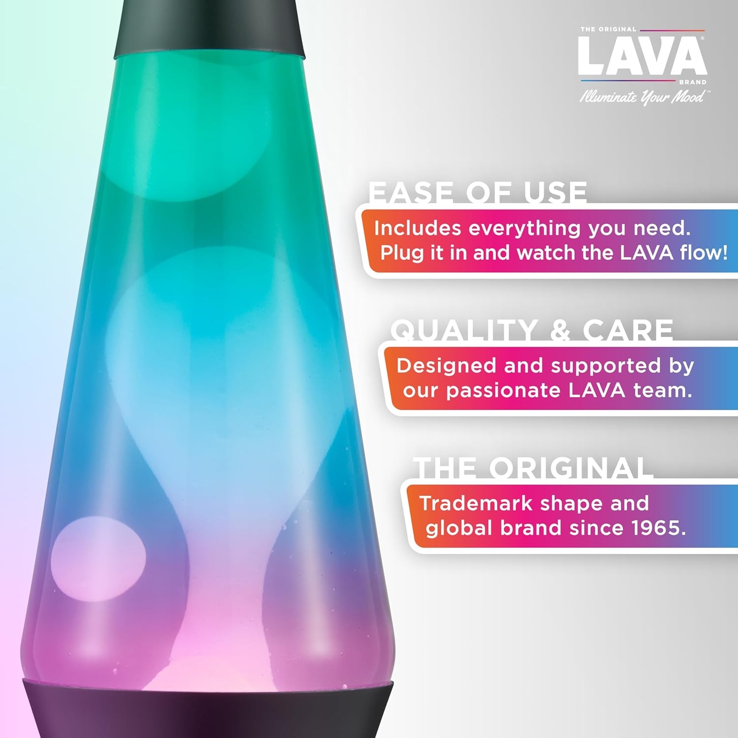 image:imageThe Original Lava Lamp 145 Grinning Globs Classic Liquid Motion Lamp Yellow Lava and Orange Liquid Item 2094 Amazon ExclusiveMulticolor