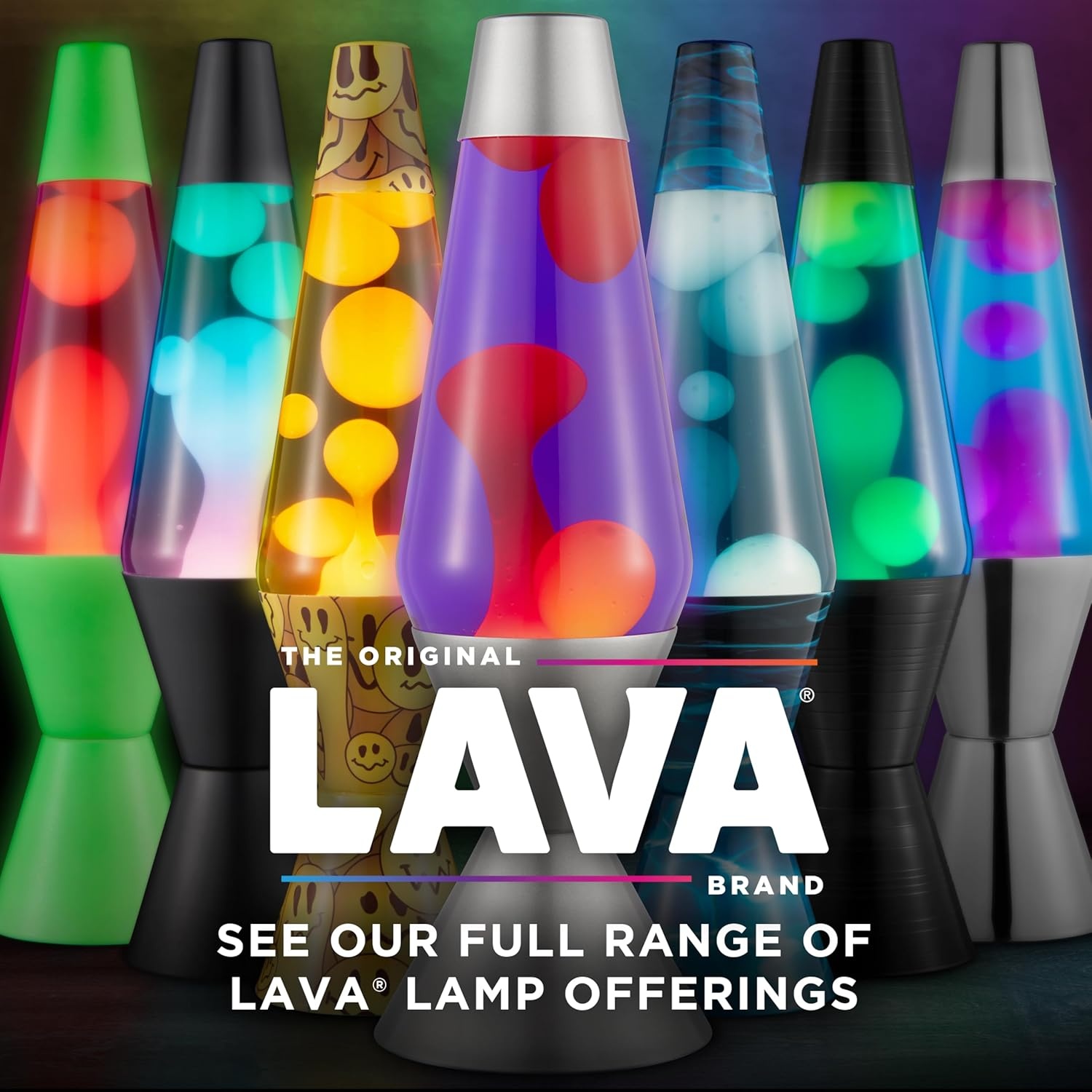 image:imageThe Original Lava Lamp 145 Grinning Globs Classic Liquid Motion Lamp Yellow Lava and Orange Liquid Item 2094 Amazon ExclusivePink