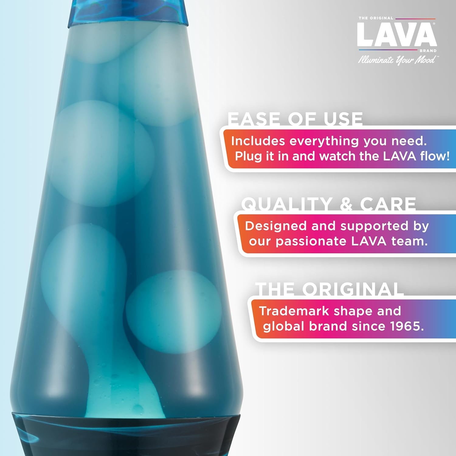image:imageThe Original Lava Lamp 145 Night Swim Classic Liquid Motion Lamp White Wax and Blue Liquid Item 2095 Amazon Exclusive