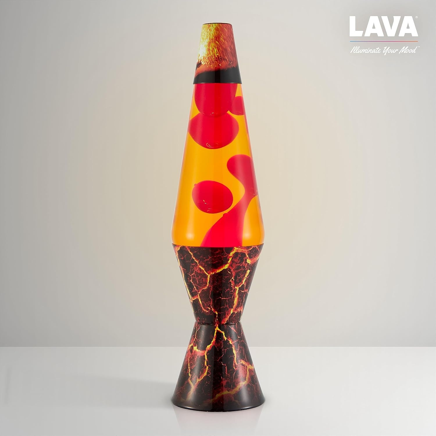 image:imageThe Original Lava Lamp 145 Volcanic Crags Classic Liquid Motion Lamp Red Wax and Orange Liquid 2078 Amazon Exclusive145 inches Pack of 4