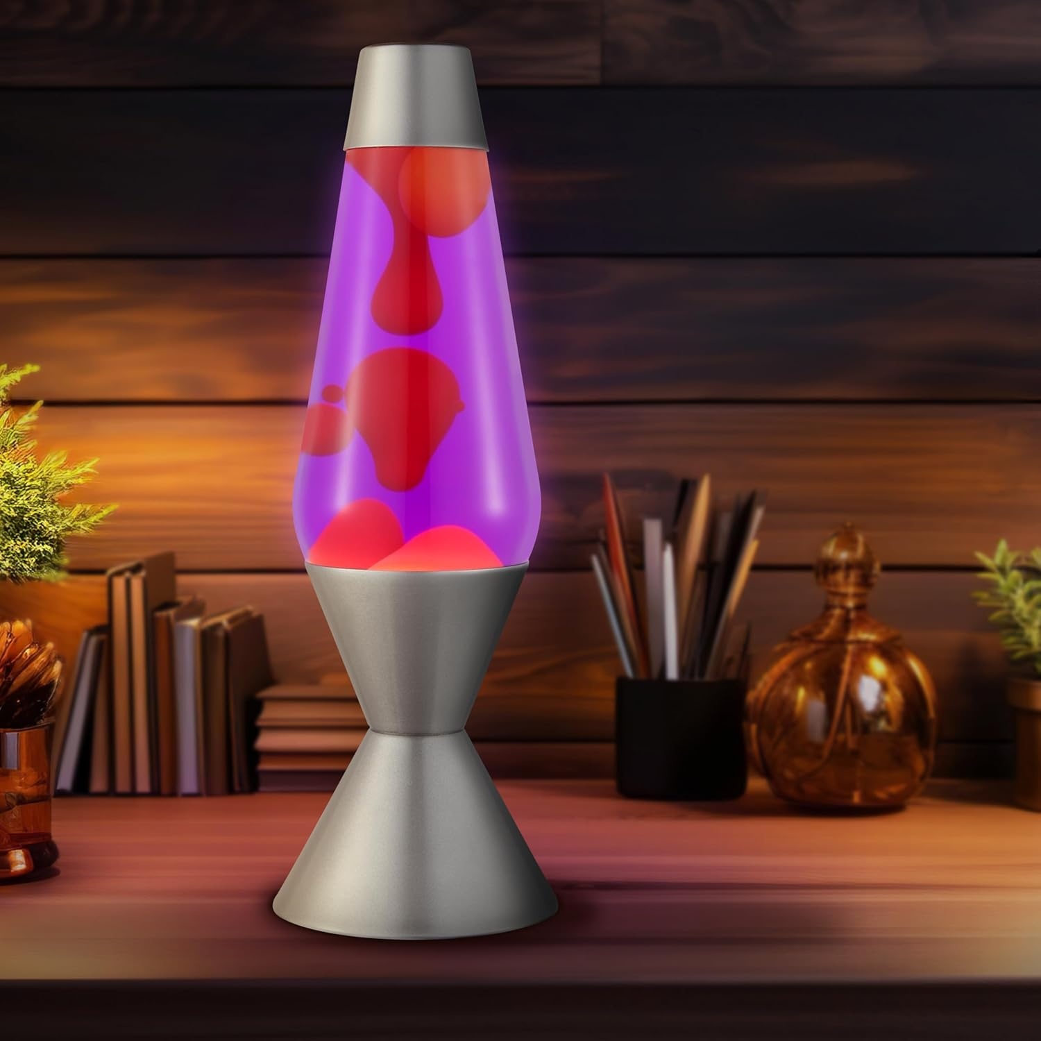 image:imageThe Original Lava Lamp Large 52oz 163 Vivid Twilight Classic Liquid Motion Lamp Orange Lava and Purple Liquid Item 5119 Amazon Exclusive