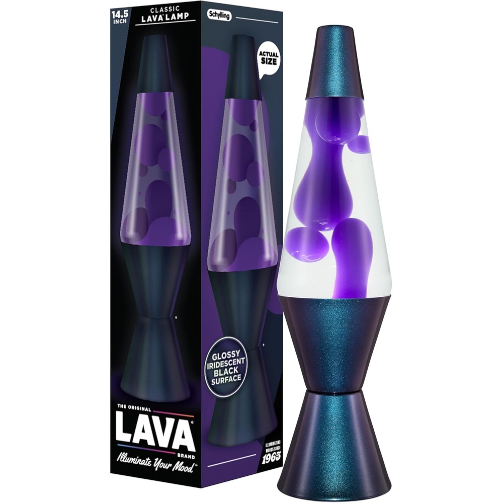 image:imageLava The Original Lamp 145 Black Iris Classic Liquid Motion Lamp Purple Wax and Clear Liquid Item 2425 Amazon Exclusive