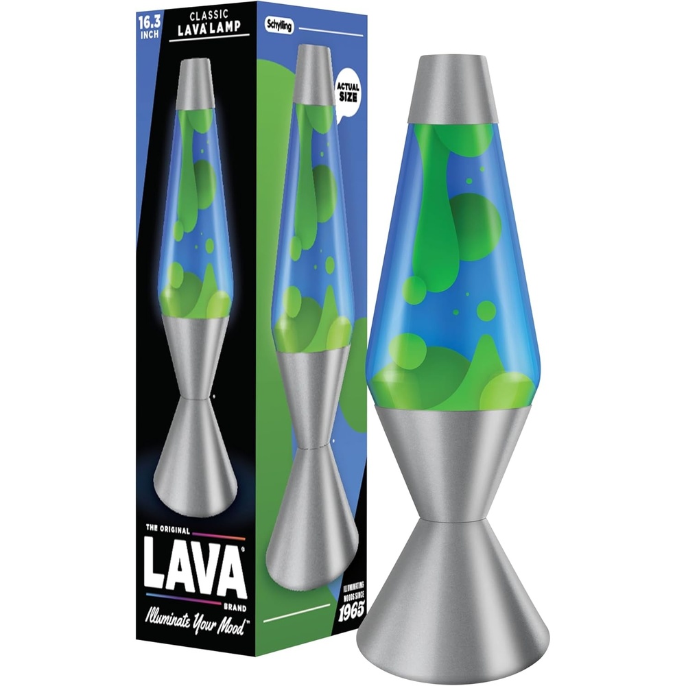 image:imageLava The Original Lamp 163 Emerald Tide Classic Liquid Motion Lamp Yellow Wax and Blue Liquid Item 5139 Amazon ExclusiveGreen