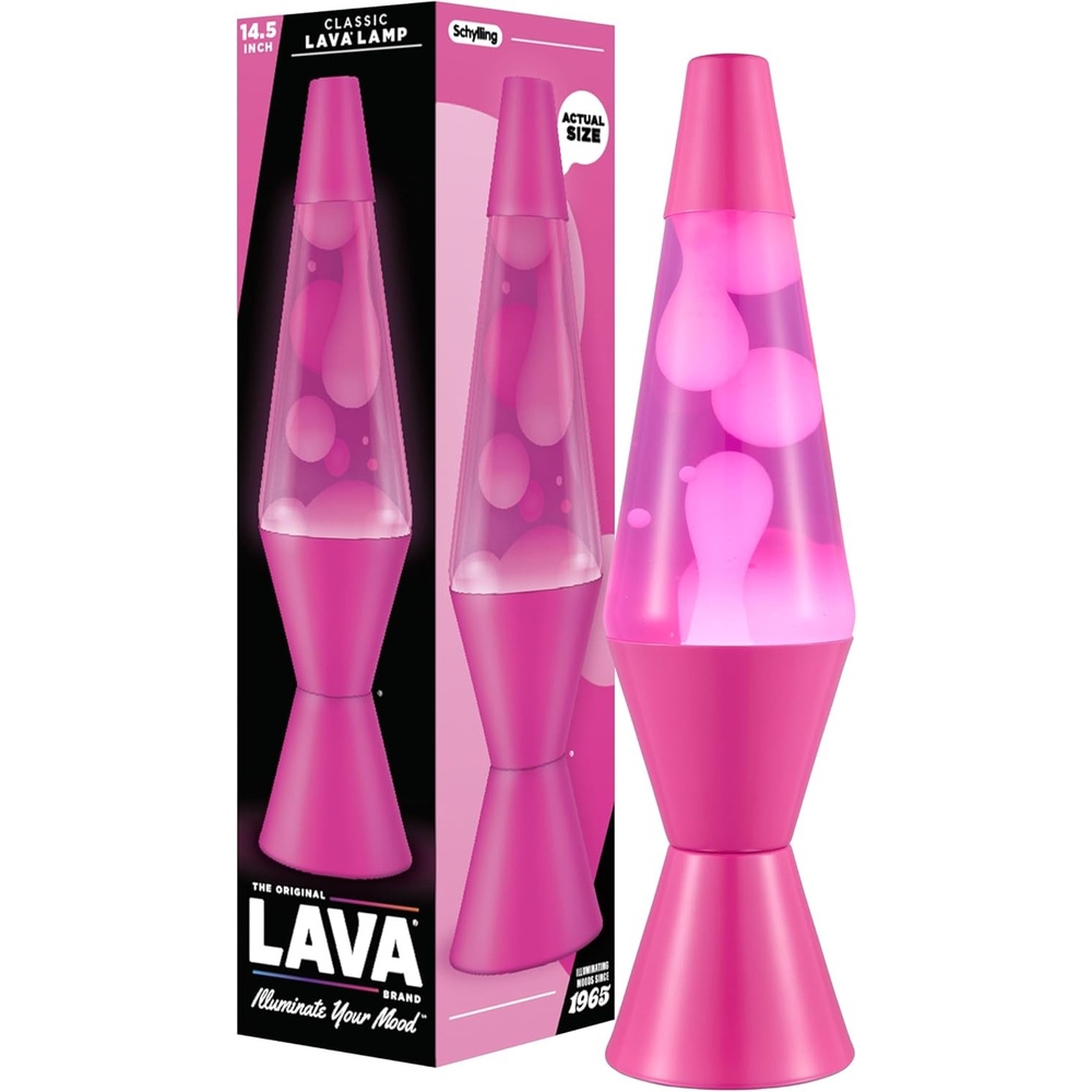 image:imageLava The Original Lamp New 145 Wild Pink Classic Liquid Motion Lamp White Wax and Pink Liquid Item 2361 Amazon ExclusivePink