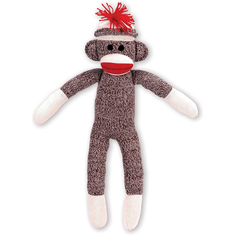 image:imageSchylling Brand Classic 20 Retro Sock Monkey Stuffed Animal Knitted Texture Original Look Ages 12 Months and Up
