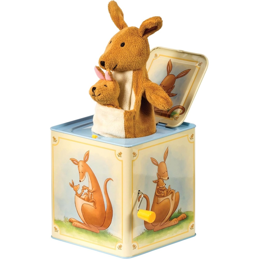 image:imageSchylling Jack in Box Kangaroo Classic PopUp Music Toy Momma amp Baby Joey Finger Puppet Plays Song Pop Goes The Weasel Toddler amp Kids 18mo