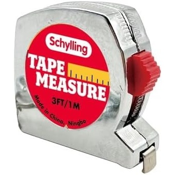 image:imageSchylling Mini Tape Measure 15 Real Working 3 Foot Long Retractable PocketSized Tape Measure Includes Carabiner Clip and Chain Ages 3 and Up