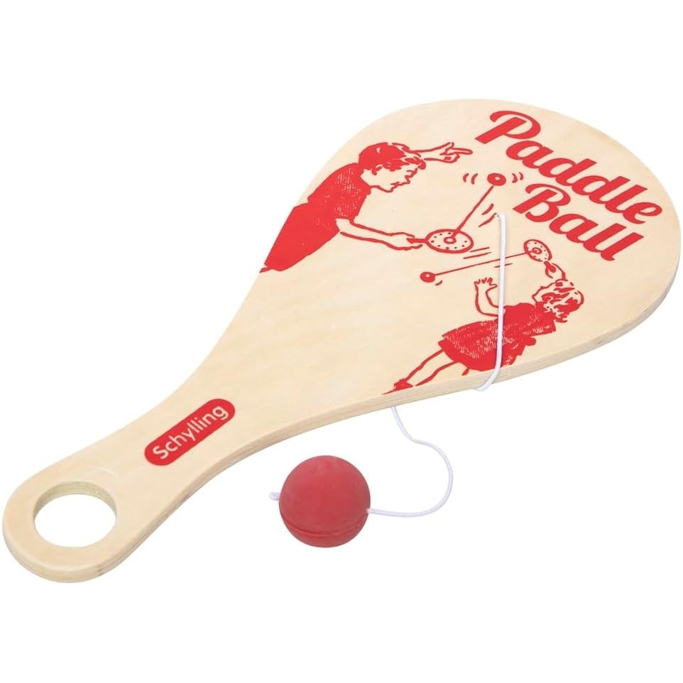 image:imageSchylling Paddle Ball Classic Game Made with Real Wood Ages 5 and Up One Piece