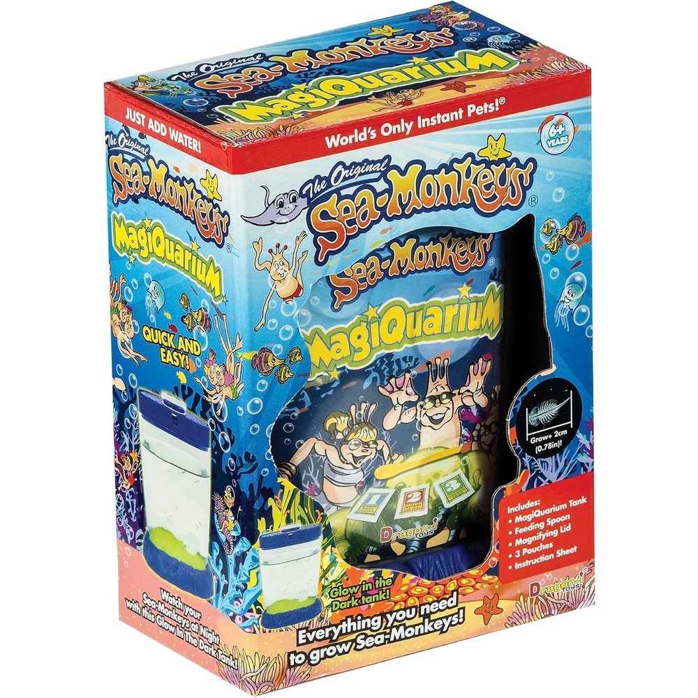 image:imageSeaMonkeys Magiquarium Worlds Easiest NoMess Pet Grow Your Own Pet in a LightUp Aquarium Ages 6 and Up One Kit