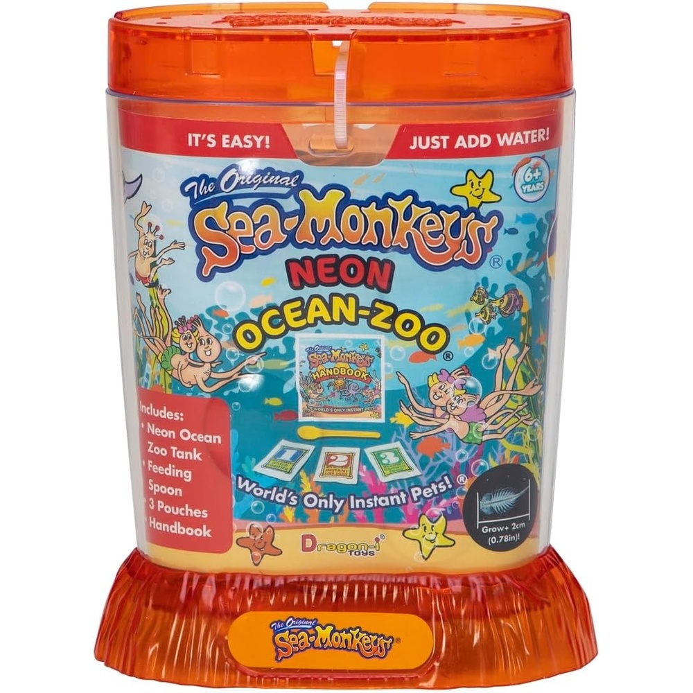 image:imageSeaMonkeys Ocean Zoo Neon Worlds Only Instant Pets Assorted Colors Ages 6 Pack of 1Small