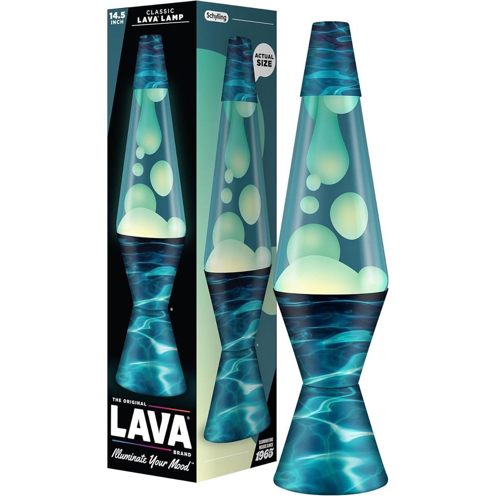 image:imageThe Original Lava Lamp 145 Night Swim Classic Liquid Motion Lamp White Wax and Blue Liquid Item 2095 Amazon Exclusive
