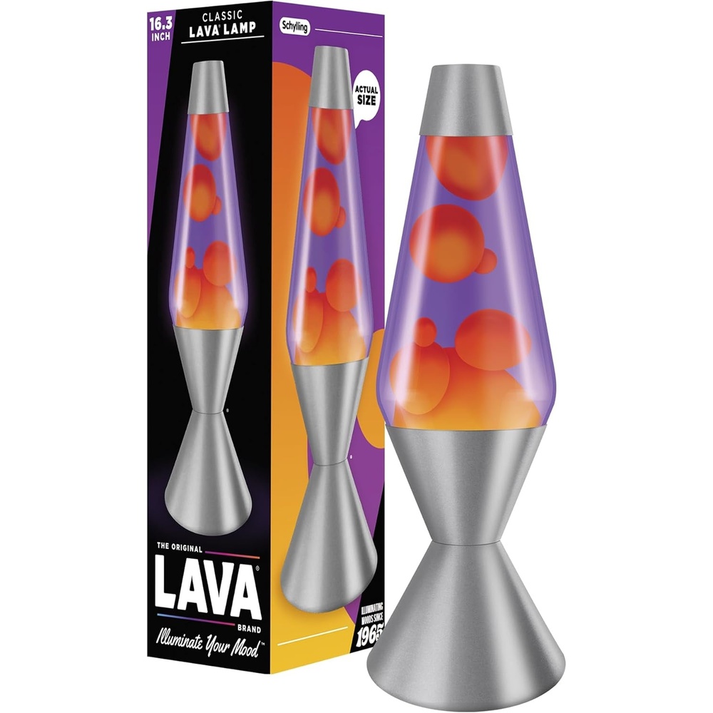 image:imageThe Original Lava Lamp Large 52oz 163 Vivid Twilight Classic Liquid Motion Lamp Orange Lava and Purple Liquid Item 5119 Amazon Exclusive