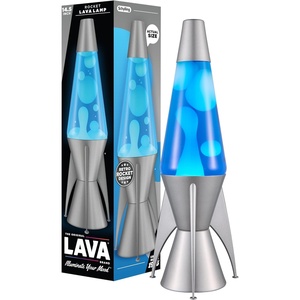 Lava The Original Lamp – 14.5″ Gray Stratosphere – Retro Rocket Liquid Motion Lamp – White and Blue Liquid – Item #2390 (Amazon Exclusive)(Blue)