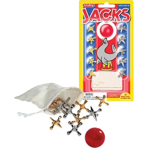 Metal Jacks and Rubber Ball Set