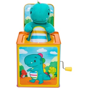 Schylling Brand Baby Dino Jack in The Box – Classic Tin Musical Popping Toy – Ages 18 Months to 4 Years