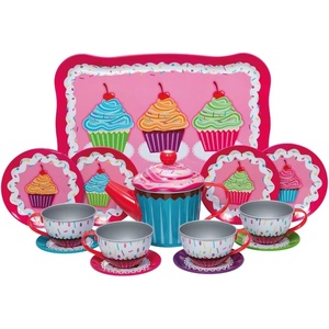 Schylling Cupcakes Tin Tea Set Multi-colored, Small