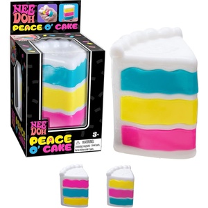 Schylling Needoh Peace O Cake – Sensory Squeeze Toy – Colors May Vary
