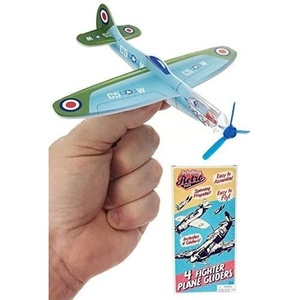 Schylling Retro Gliders – Gliding Planes with Spinning Propellers (Pack of 4)