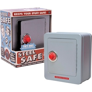 Schylling Steel Safe with Alarm – Kids Silver Metal Safe with Combination Lock and Alarm – Ages 5 and Up